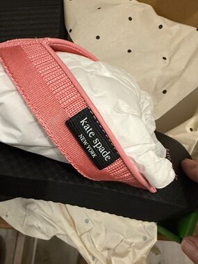 kate spade Pink Strap Black Flip Flop Sandal
